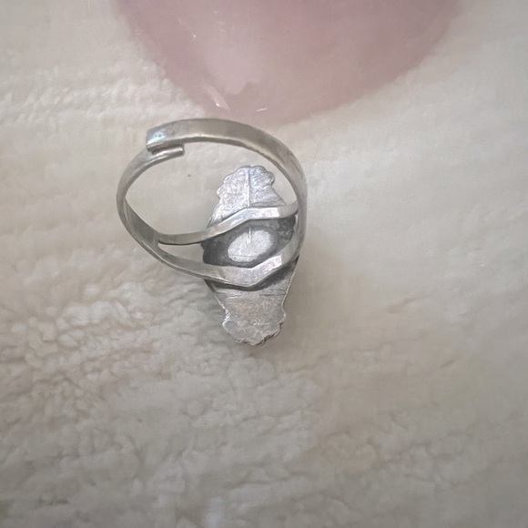 Vintage Fred Harvey Era Native Rare Green Turquoise Sterling Silver Ring Firm - Picture 7 of 9